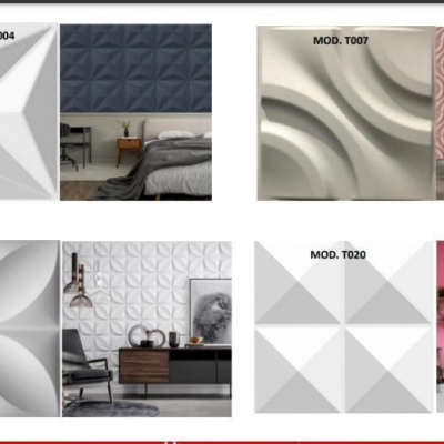 PANEL DECORATIVO 3D BLANCO